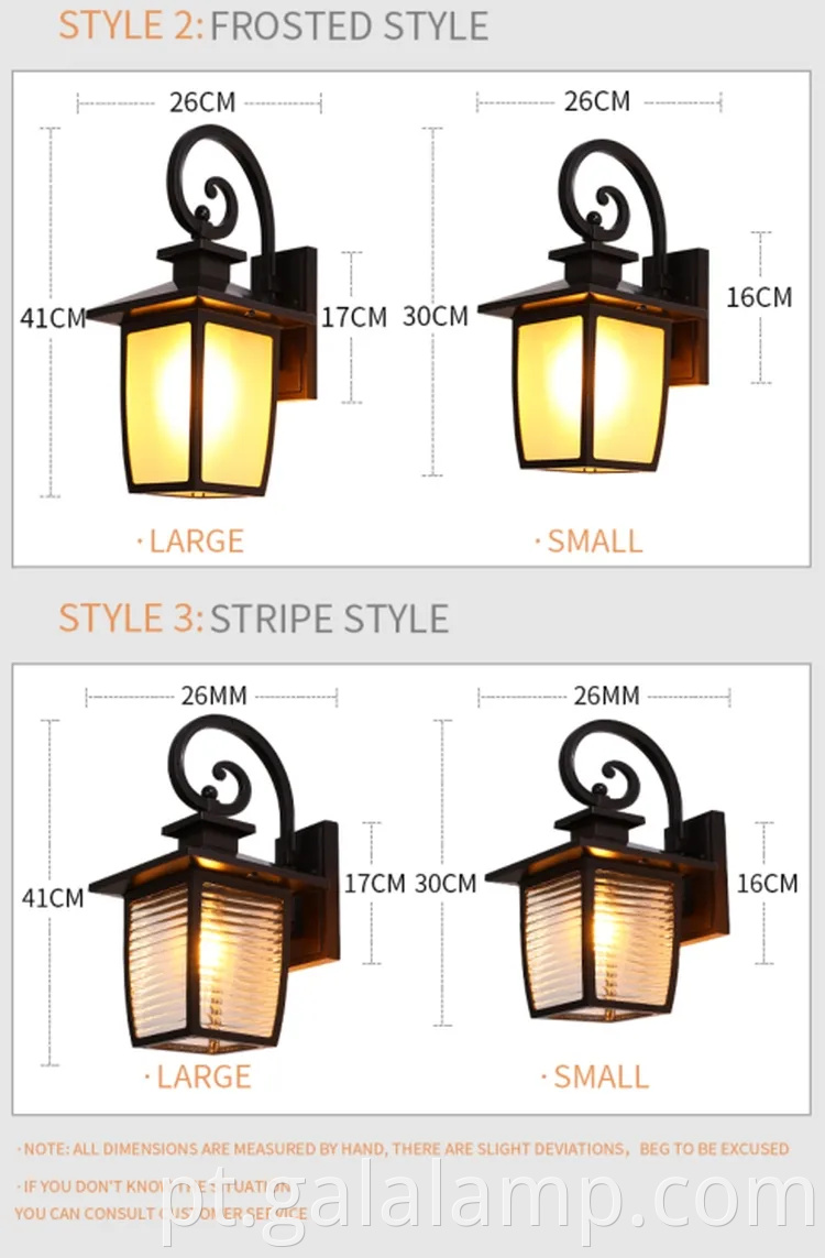 Iluminação de parede impermeável elegante para hotéis e vilas de luxo